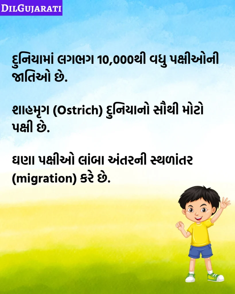 પક્ષીઓ વિશે જાણવા જેવું